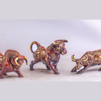 Nepali Resin Bull & Elephant Family Figurine Set – Ethnic Hand‑Carved Decor – Single, Duo, Trio, or Family Bundle