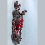Divine Trio Wall Mask | Ganesha Shiva Parvati Set – Handcrafted Nepalese Resin Spiritual Decor