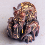 Nepali Resin Bull & Elephant Family Figurine Set – Ethnic Hand‑Carved Decor – Single, Duo, Trio, or Family Bundle