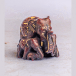 Nepali Resin Bull & Elephant Family Figurine Set – Ethnic Hand‑Carved Decor – Single, Duo, Trio, or Family Bundle