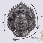 Handcrafted Mahakala Wall Mask – Fierce Protector Deity | Resin Black & Silver Finish | 12” Sacred Himalayan Art by AscendaCo Crafts