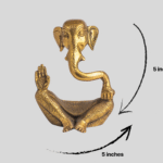 Zen Ganesha Metal Statue — Hand‑Cast Nepalese Elephant‑God Décor, Yoga & Meditation Altar Accent