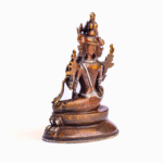 Hand‑Cast Copper Green Tara Bodhisattva | 4×3″ Nepal Artisan Sculpture