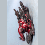 Divine Trio Wall Mask | Ganesha Shiva Parvati Set – Handcrafted Nepalese Resin Spiritual Decor
