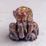 Nepali Resin Bull & Elephant Family Figurine Set – Ethnic Hand‑Carved Decor – Single, Duo, Trio, or Family Bundle