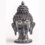 Hand Carved Resin Buddha Head Sculpture – Enlightenment Bust for Meditation, Home Altar or Gift | AscendaCo Crafts