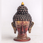 Hand Carved Resin Buddha Head Sculpture – Enlightenment Bust for Meditation, Home Altar or Gift | AscendaCo Crafts