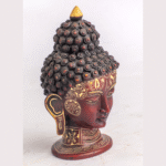 Hand Carved Resin Buddha Head Sculpture – Enlightenment Bust for Meditation, Home Altar or Gift | AscendaCo Crafts