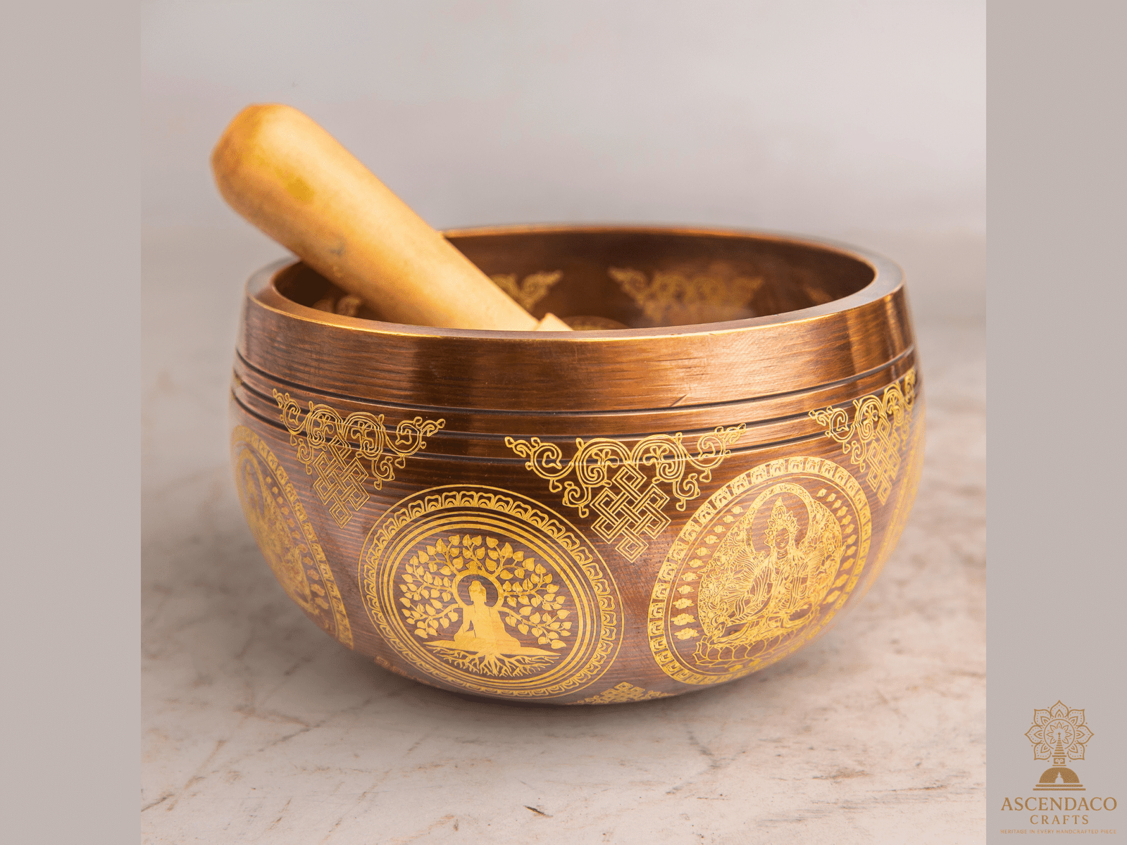 Set of 7 Himalayan Singing Bowls • Handmade Copper/Brass Sound Healing Bowl Set • Meditation & Chakra Therapy Gift - Image 7