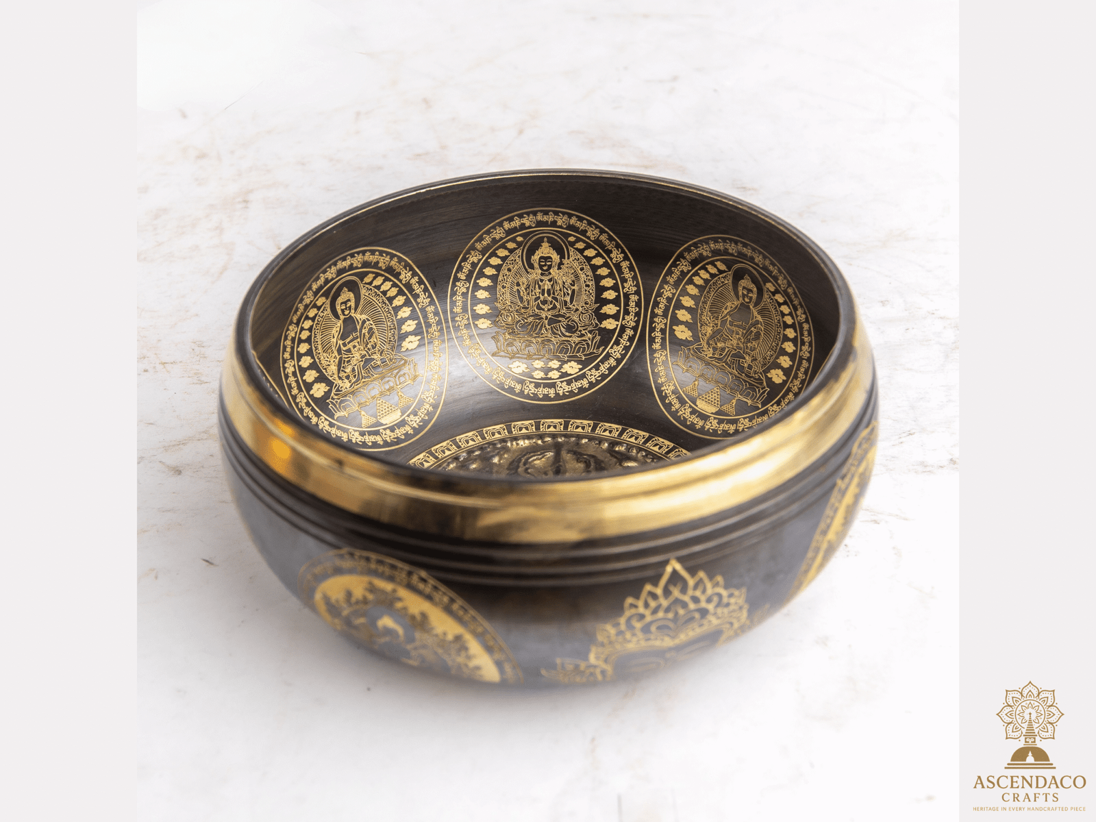 Set of 7 Himalayan Singing Bowls • Handmade Copper/Brass Sound Healing Bowl Set • Meditation & Chakra Therapy Gift - Image 6