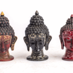 Hand Carved Resin Buddha Head Sculpture – Enlightenment Bust for Meditation, Home Altar or Gift | AscendaCo Crafts
