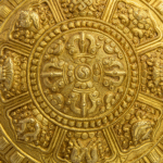 Handcrafted 15″ Golden Mandala Wall Plate – Copper with Gold Finish | Ascendaco Crafts