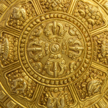 Handcrafted 15" Golden Mandala Wall Plate – Copper with Gold Finish | Ascendaco Crafts