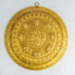 Handcrafted 15″ Golden Mandala Wall Plate – Copper with Gold Finish | Ascendaco Crafts