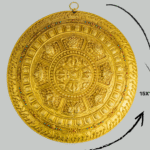 Handcrafted 15″ Golden Mandala Wall Plate – Copper with Gold Finish | Ascendaco Crafts
