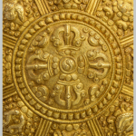 Handcrafted 15″ Golden Mandala Wall Plate – Copper with Gold Finish | Ascendaco Crafts