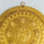 Handcrafted 15″ Golden Mandala Wall Plate – Copper with Gold Finish | Ascendaco Crafts