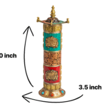 Handcrafted Tibetan Incense Box with Stone & Brass Inlay | Single or Combo Set