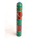 Handcrafted Tibetan Incense Box with Stone & Brass Inlay | Single or Combo Set