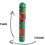 Handcrafted Tibetan Incense Box with Stone & Brass Inlay | Single or Combo Set