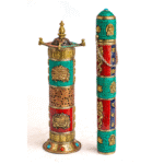 Handcrafted Tibetan Incense Box with Stone & Brass Inlay | Single or Combo Set