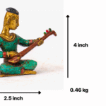 Handcrafted Brass Musician Figurine Set | Nepali Folk Band Statues | Stone Inlay Miniatures | Traditional Home Decor | AscendaCo Crafts