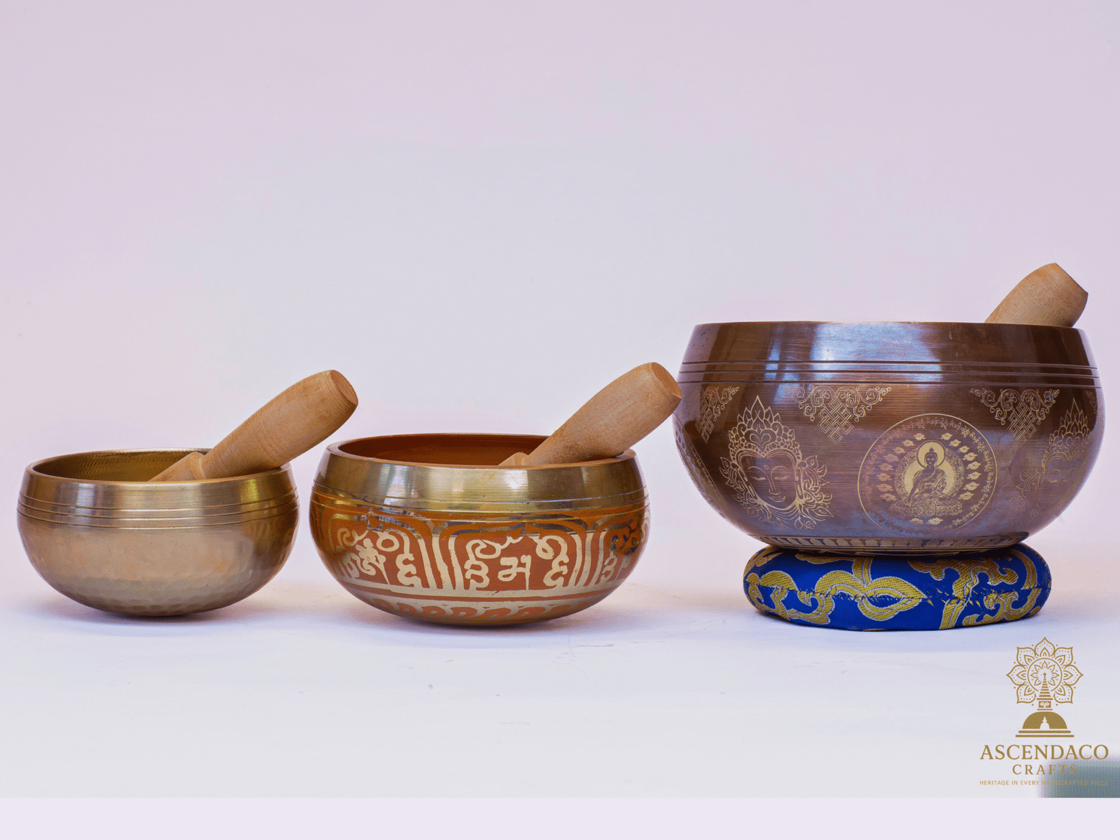 Handmade Tibetan Singing Bowl Set of 3 | Meditation Sound Bowls | Healing, Mindfulness & Home Décor | Made in Nepal