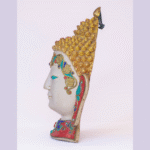 Handcrafted Buddha Head Wall Décor | Resin Art | Turquoise & Coral Inlay | Zen Wall Hanging | Spiritual Gift