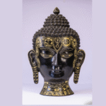 Handcrafted Buddha Head Wall Décor | Resin Art | Turquoise & Coral Inlay | Zen Wall Hanging | Spiritual Gift