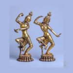Dancing Shiva & Parvati — Handcrafted Brass Dancing Pair (Set of 2)