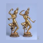 Dancing Shiva & Parvati — Handcrafted Brass Dancing Pair (Set of 2)