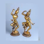 Dancing Shiva & Parvati — Handcrafted Brass Dancing Pair (Set of 2)
