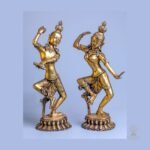 Dancing Shiva & Parvati — Handcrafted Brass Dancing Pair (Set of 2)