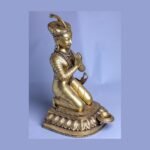 Bhupatindra Malla King & Queen — Gilt Royal Statue Set of 2