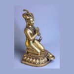 Bhupatindra Malla King & Queen — Gilt Royal Statue Set of 2