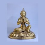 Bhupatindra Malla King & Queen — Gilt Royal Statue Set of 2