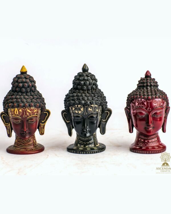 Buddha Head Sculpture — Handcrafted Resin Serene Buddha