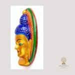Enlightened Buddha Mask — Handmade Papier-Mâché Wall Art (12″)