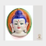 Enlightened Buddha Mask — Handmade Papier-Mâché Wall Art (12″)
