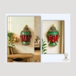 Buddha Wall Mask — Hand-Painted Resin with Stone-Chip Inlay (12″)