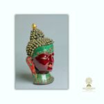Buddha Wall Mask — Hand-Painted Resin with Stone-Chip Inlay (12″)