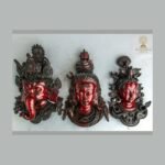 Divine Trio Wall Mask Set — Ganesh, Shiva & Parvati | Hand-Painted Nepalese Resin