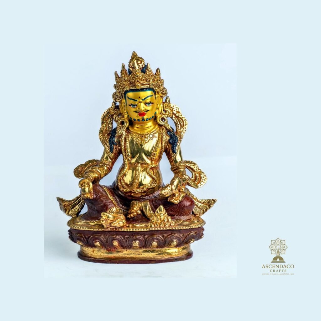 Kuber Mini Statue — Handcrafted Copper God of Wealth Sculpture