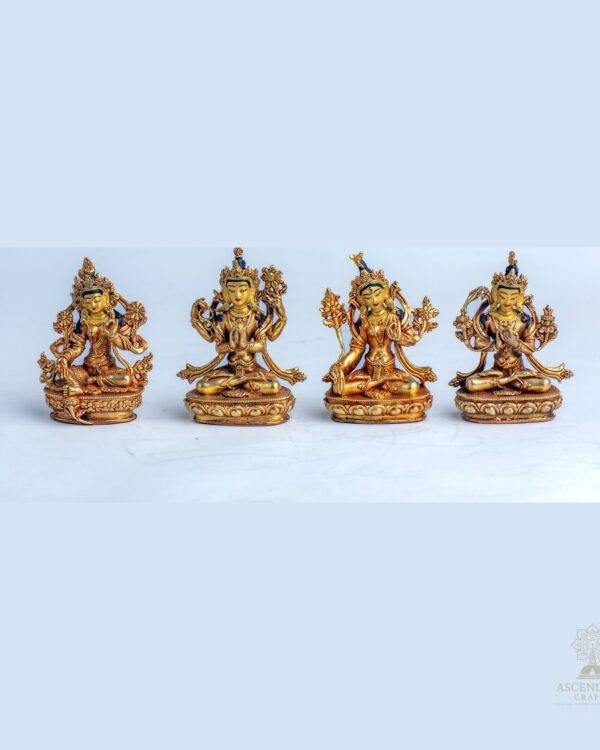Group Tara — Gilded Mini Deity Figure Set