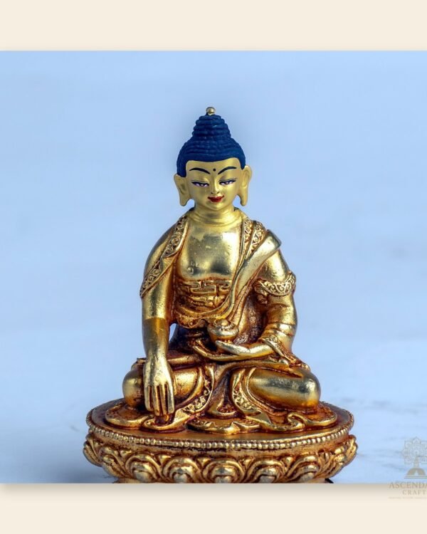 Mini Buddha Statue — Handcrafted Himalayan Copper & Brass Sculpture
