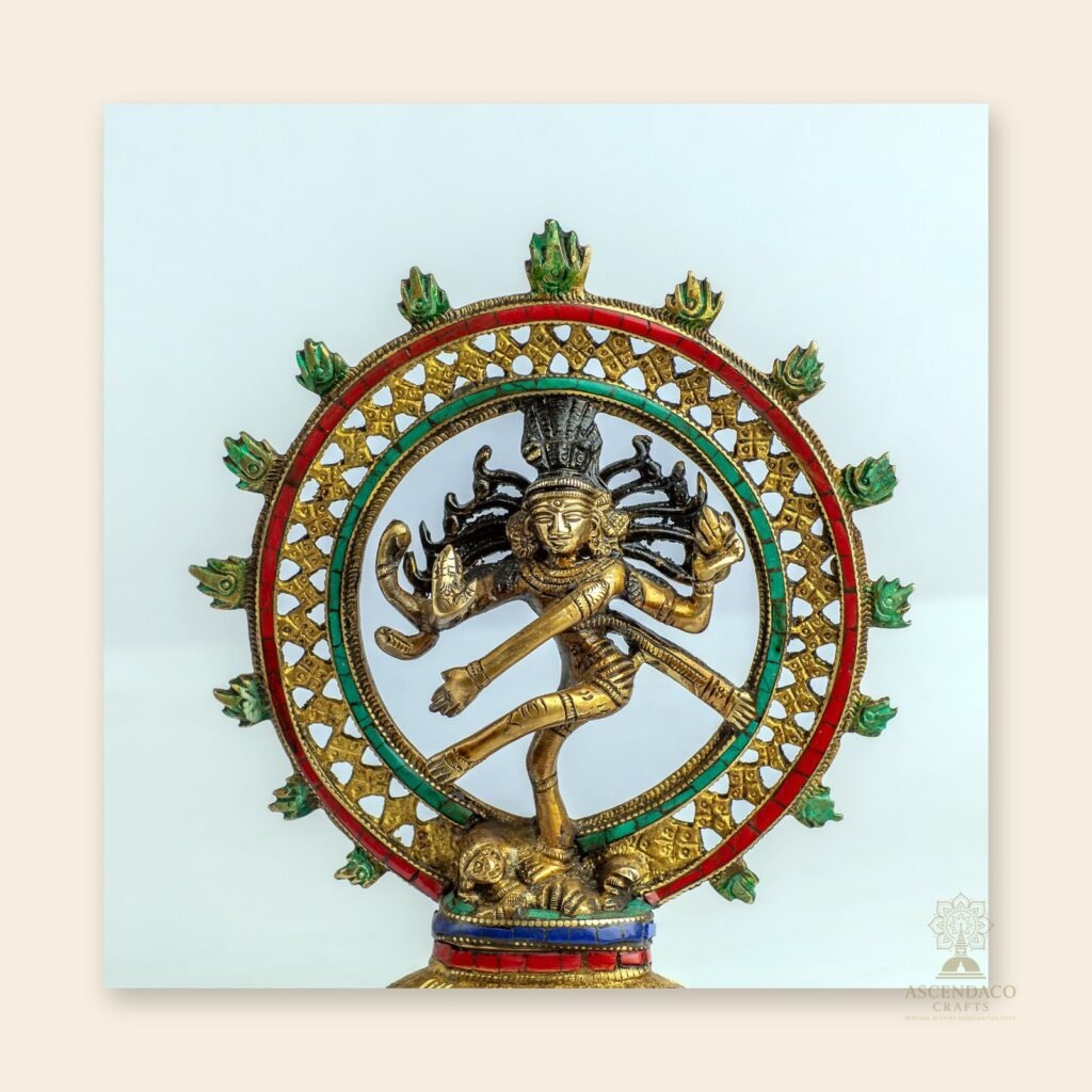 Nataraja Statue — Handcrafted Brass Dancing Shiva (8″)