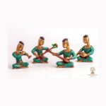 Musician Band — Handcrafted Brass & Stonework Figurine Set
