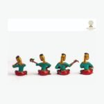 Musician Band — Handcrafted Brass & Stonework Figurine Set