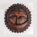 Wooden Surya (Sun) Wall Disc — Hand-Carved Set of 2