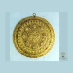 15″ Golden Mandala Wall Plate — Hand-Embossed Copper with Gold Finish